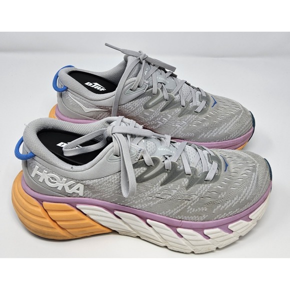 Hoka Shoes Womans Sz 7.5 One One Gaviota 4 Running Harbor Mist Sneakers Gray - Picture 9 of 13